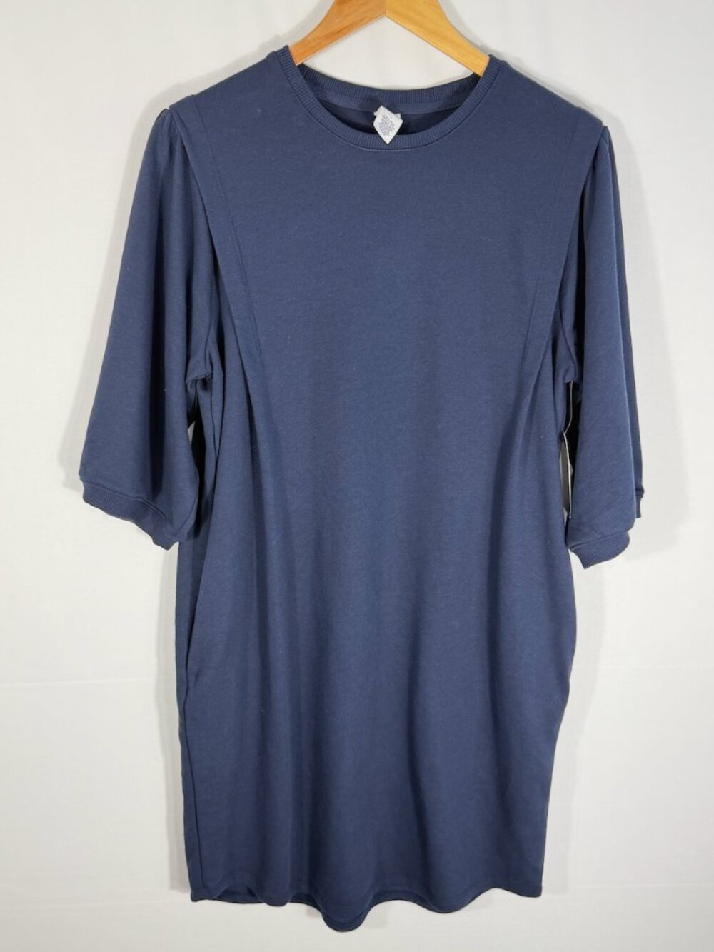 Melrose and Market Navy Long Sleeve Dress Small NWT Pockets Fall Work